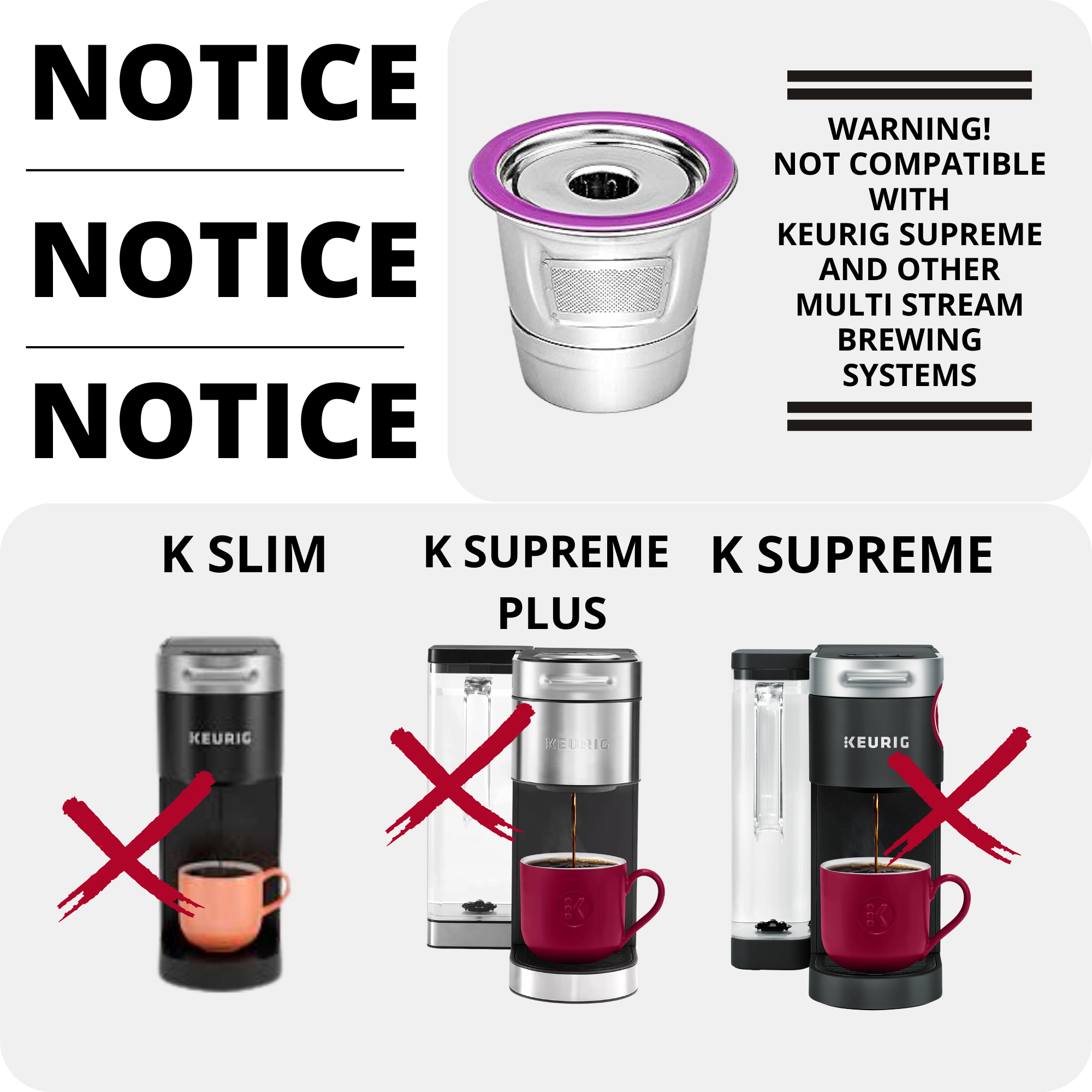 Reusable K Cup Stainless Steel for Keurig 1.0 2.0 non disposable Coffee Filter