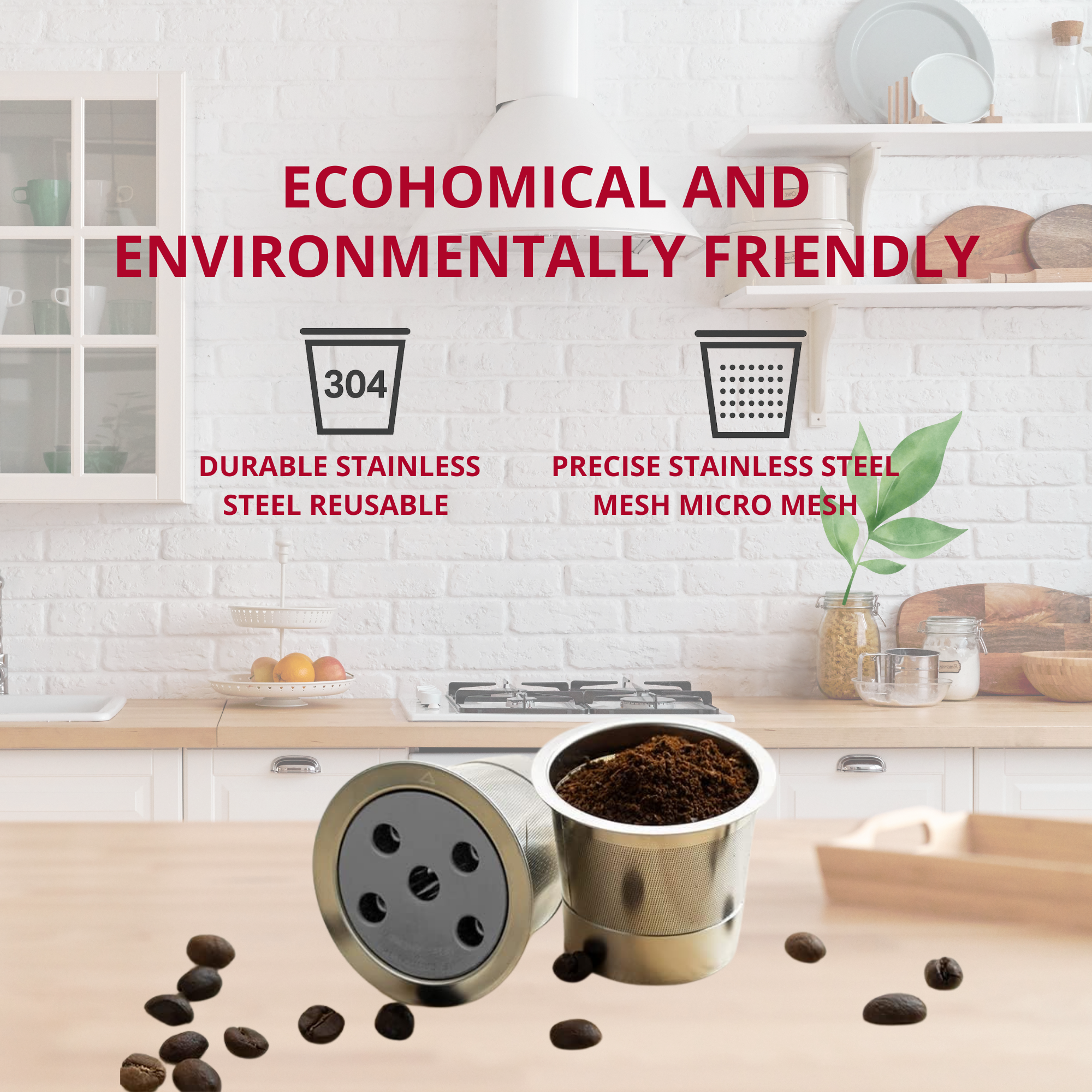 Metal K-Cup Reusable 5 holes Stainless Steel for Keurig Supreme & Supreme Plus