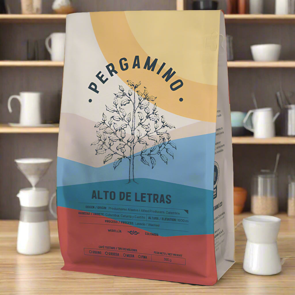 Pergamino Alto de Letras Coffee