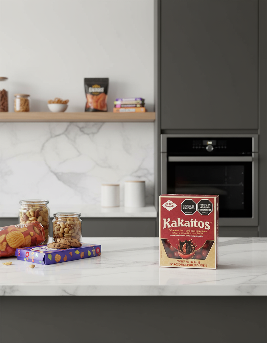 KAKAITOS: Granos de café crujientes recubiertos de chocolate - Paquete de 0,7 oz - 20 g