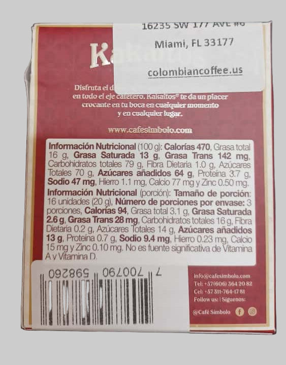 KAKAITOS: Granos de café crujientes recubiertos de chocolate - Paquete de 0,7 oz - 20 g