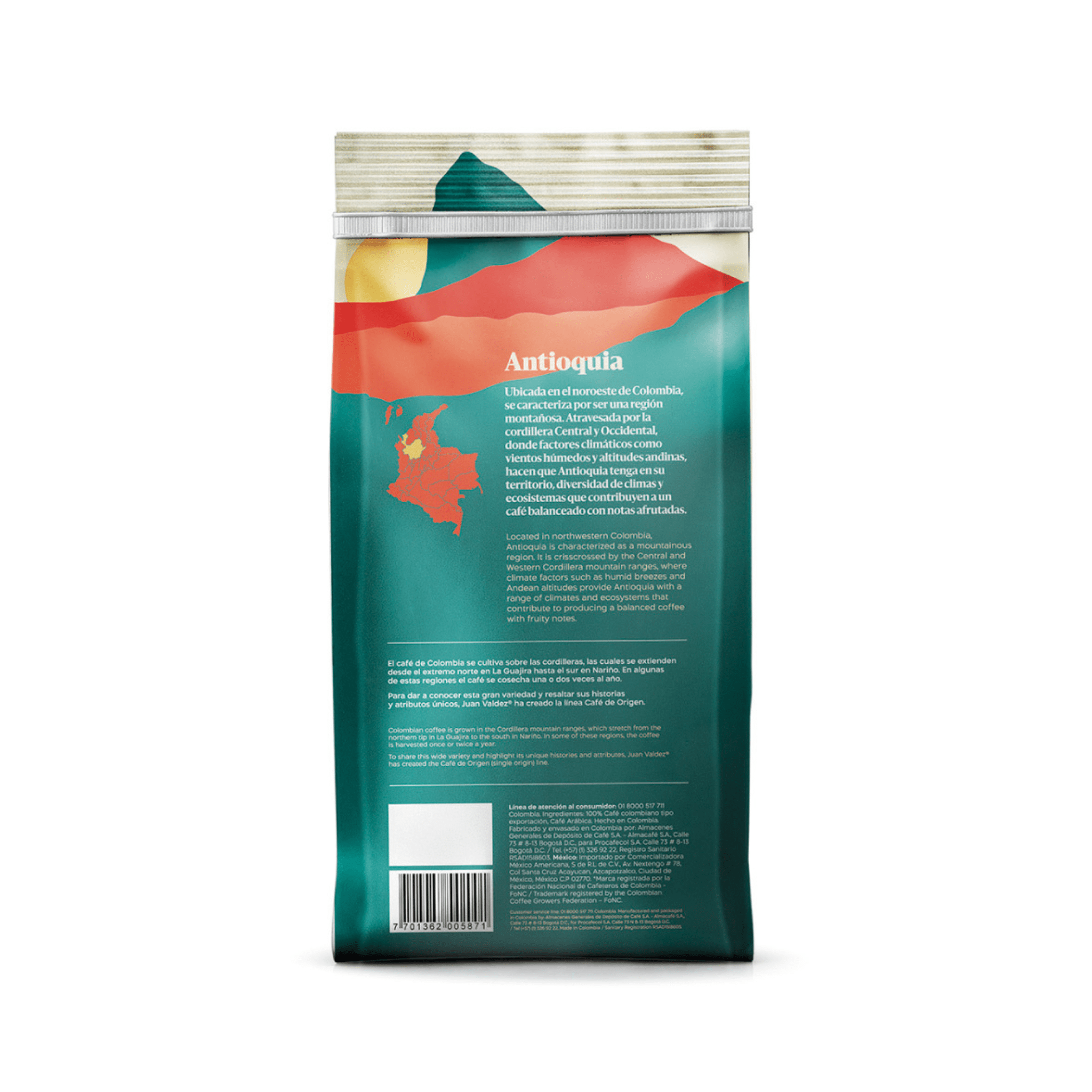 Antioquia Juan Valdez Coffee Beans - Origin Selection - Colombian Coffee