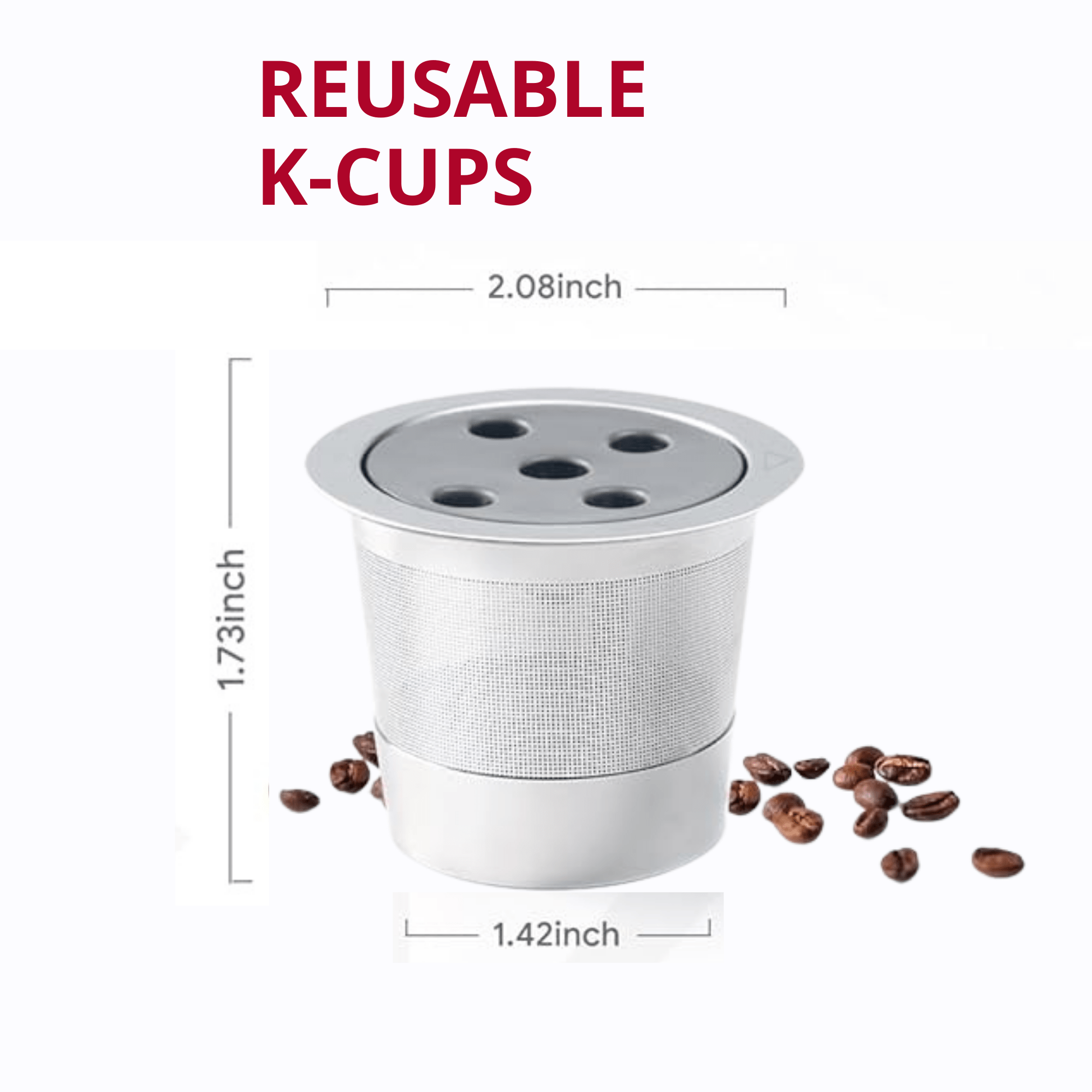 Metal K - Cup Reusable Stainless Steel for Keurig Supreme & Supreme Plus - Colombian Coffee
