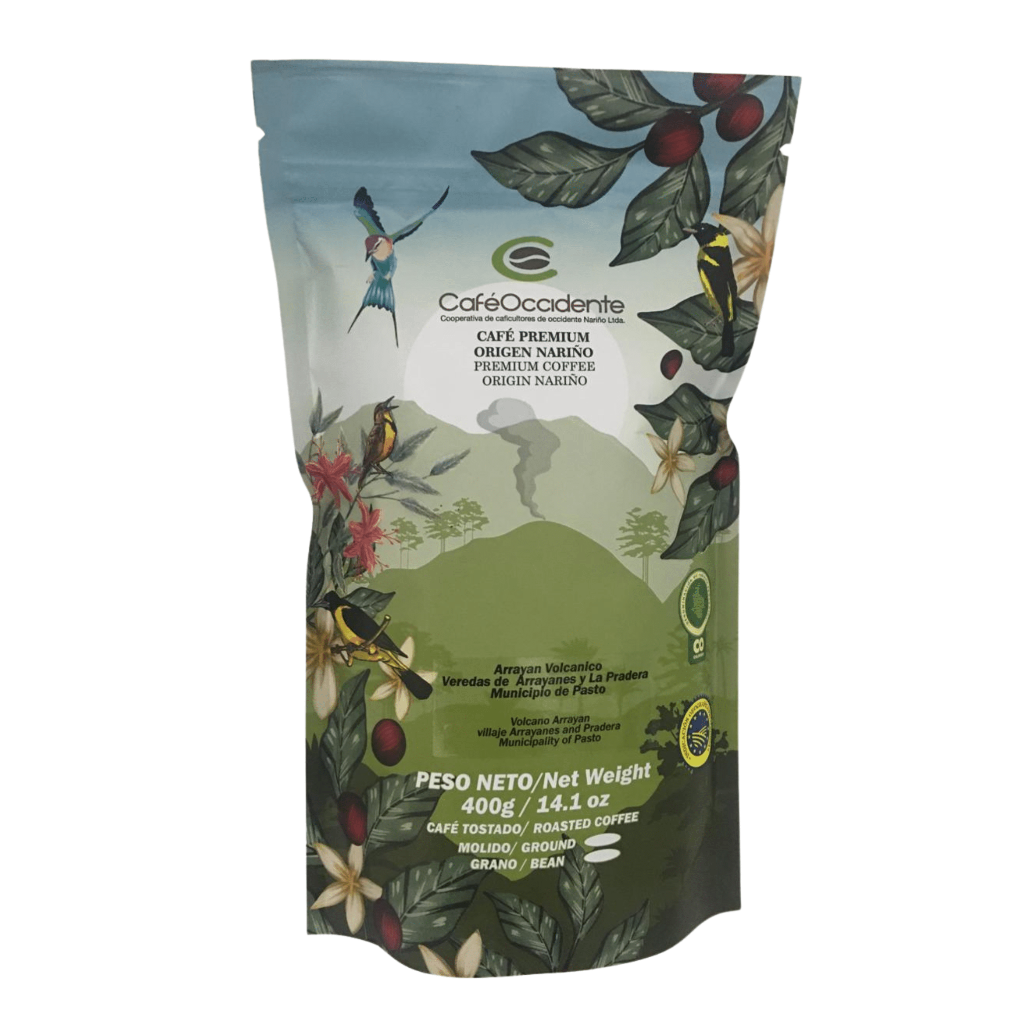 Occidente Coffee Premium Narino Origin - Arrayan Volcanico - Colombian Coffee